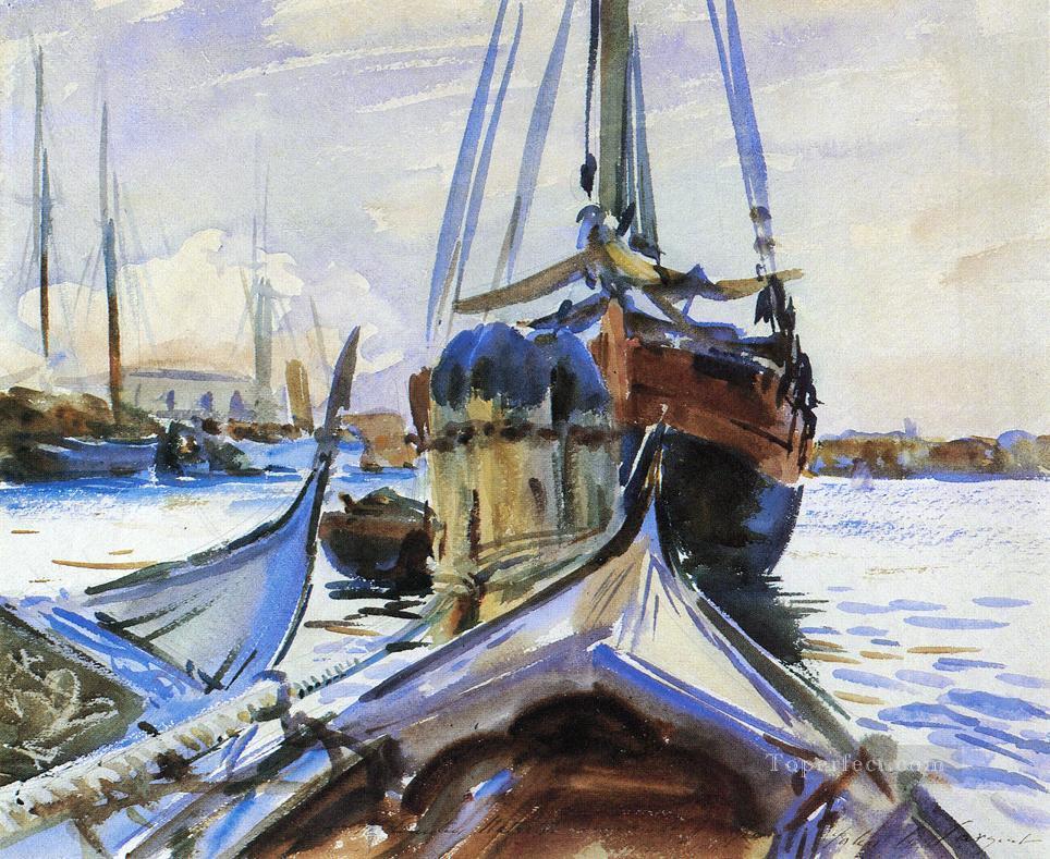 Barco de Venecia John Singer Sargent acuarela Pintura al óleo